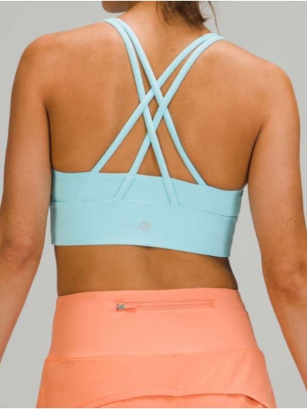 LULULEMON Energy Bra Long Line *Medium Support, B–D Cup in Icing Blue sz 4